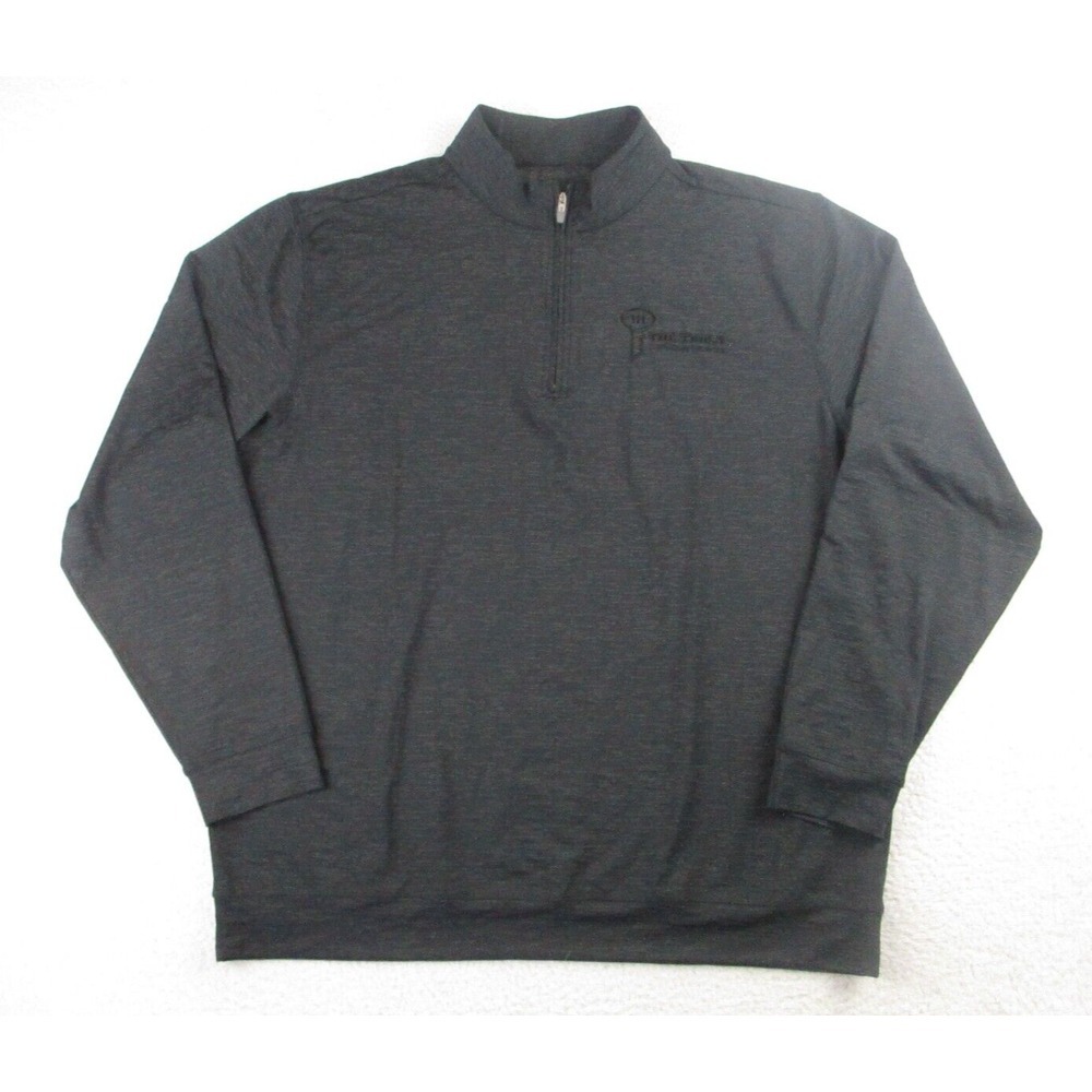 Full Turn Custom Apparel Sweater Mens 2XL Black 1/4 Zip Long Sleeve Golf Outdoor